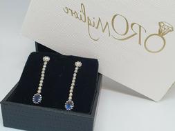 Donna Oro 18 Kt Con Zaffiri 0,48 Ct E Diamanti 0,50 Ct Con C