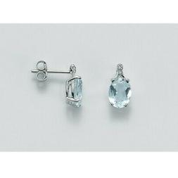 Donna Miluna Oro 750 Acquamarina E Diamanti Erd1919 Nuovo E 