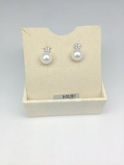 Donna Oro Bianco 18 Kt 750 Ambrosia Punto Luce Zircone Perla