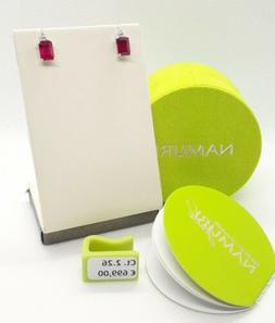 Donna Oro Bianco 18kt Rubini Rettangolari E Diamanti