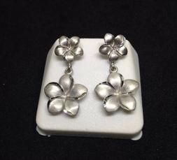 Donna  Oro Bianco 750 18 Kt Fiore Satinati Lucidi  Nuovi