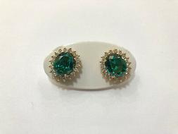 Donna Oro Giallo 18 Kt Con Simil Smeraldo Gr. 8,21