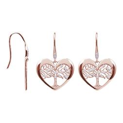 orecchini donna ottone albero della vita cuore