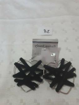 Donna  Pendente Cuore Grande Colore Nero