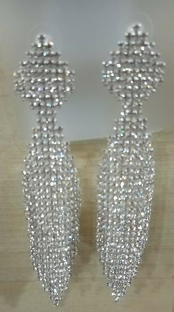 Donna Pendenti Con Strass Bigiotteria Anallergica Elegante S