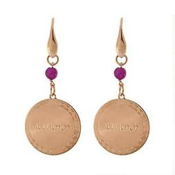 Donna Pendenti Coconuda Coor2022 In Bronzo Rosato Con Cerchi