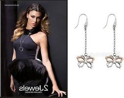 2jewels Donna Pendenti Farfalla Acciaiobicolor Belen Earring