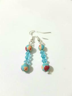 orecchini donna pendenti fatto a mano perline