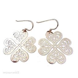 Donna Pendenti Filigrana Quadrifoglio In Argento 925/000 Oro