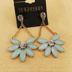 Donna Pendenti Fiori Con Strass-brillantini-colore L'estate 