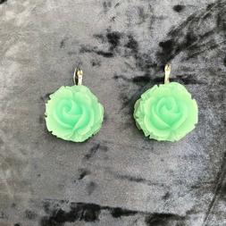 Donna Pendenti Fiori - Verde Acqua