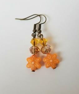 Donna Pendenti Neri Piccoli Bronzo Antico Modello Unico Hand