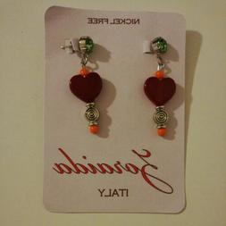 Donna Pendenti Piccoli Cuori Fucsia Materiali Vari Zoraida I