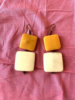 Donna Pendenti Quadrati Tipo Vinage