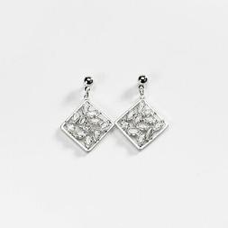 Donna Pendenti Gioyes Rombi Squadrati Zirconi Earrings Set O