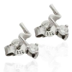 Donna Per Lobo Fulmine Mm 9 In Argento 925 Rodiato E Zirconi