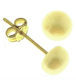Donna Perle Mezzo Tondo Oro Giallo 18 Kt Carati Ct 750 0,70 