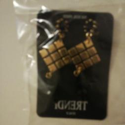 Donna Piccoli Pendenti Nero/riflessi Dorati - Trendi Italy N