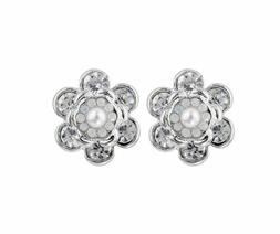 Donna Pietre Dure Fiore Strass Swarovski Argento Bigiotteria