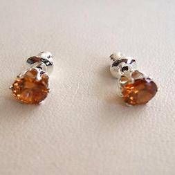 Donna Punto Luce Colore Argento Con Ambra Taglio Brillante 6