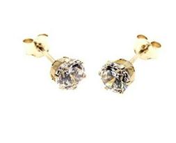 Donna Punto Luce  Zircone Bianco Esagonale 10mm Colore Oro D