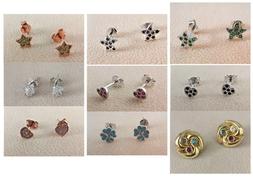 Donna Ragazza Argento Stella Cuore Luna Quadrifoglio 13 Nuov