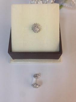 Donna Ragazza Bambina Oro Bianco 750 18 Kt  Sole Satinato A 