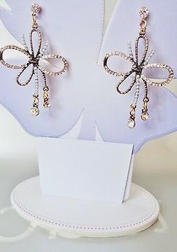 Donna Ragazza Fiocco Nodo Infinito Amore Pendenti Cristalli 