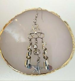 Donna Ragazza In Acciaio Pendenti A Grappolo Con Ciondolo St