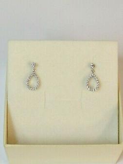 Donna Ragazza Oro Bianco  750% 18 Kt Pendente Goccia Punto L