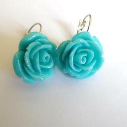 Donna Retr&ograve; Colore Argento Con Rosa Di Turchese 2 Cm  - 215