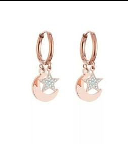 Donna Strass Stella E Luna Acciaio Inox Idea Regalo Natale
