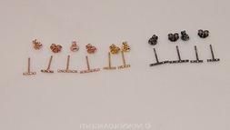 Donna Uomo Argento 925 Italia Barretta Diamantata Lungo Cort