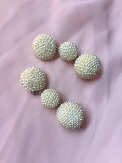 Donna Vintage Anni 80 Perline! Bianchi, Buonissimi Condizion