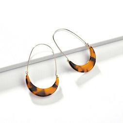 Dorato Cerchio Ovale Motivo Tartaruga Marrone Falce Xx33