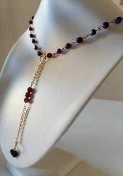 E Collana Di Perline Rosse Con Catenina Color Oro E Cuoricin