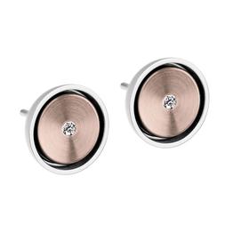 E499 Acciaio Brillante 0,016 Ct. Oro 585 Spina 10 Mm