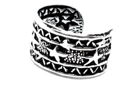Ear Cuff Cinque A Punta Stella Pentagramma Argento Sterling 