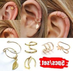 Ear Cuff Clip Finto Cartilagine Gioielli Donna Accessorio 5p