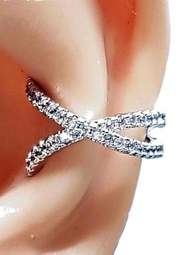 Ear Cuff Orbitale Criss Croce Diamante Zirconi Gioielli Arge