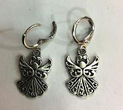 Earrings Uomo Donna Cerchi Ciondolo Angelo Angel Unisex