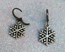 Earrings Uomo Donna Cerchi Ciondolo Fiocco Di Neve Frozen Un