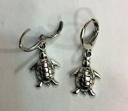 orecchini earrings uomo donna cerchi ciondolo tartaruga