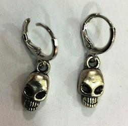 Earrings Uomo Donna Cerchi Ciondolo Teschio Skull C Unisex