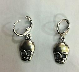 Earrings Uomo Donna Cerchi Ciondolo Teschio Skull B Unisex