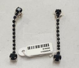 Eleganti Pendenti Filo Tennis Con Swarovski Originali Jet