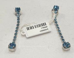 Eleganti Pendenti Filo Tennis Swarovski Originali Aquamarine