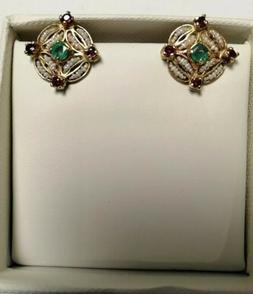 Gerardo Sacco Elegantissimi In Oro 750 Perle Smeraldi Rubini