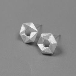 Esagonali Geometrici Fatti A Mano Oro 18k Argento Sterling 9