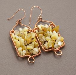 Etnici Boho Lunghi Rettangolari Pietre Dure Handmade Regalo 